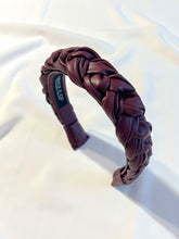 Load image into Gallery viewer, Berry Pleather Headbands | Burgundy Pleather Headbands | Limited Collection