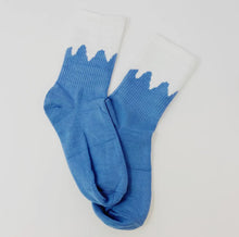 Load image into Gallery viewer, Women’s Socks | Blue and Brown | Checks and Stripes
