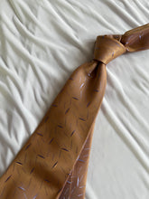 Load image into Gallery viewer, Men’s Necktie in Gold Feather Print