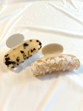 Load image into Gallery viewer, Two Toned Glitter Tortoise Claw Clips