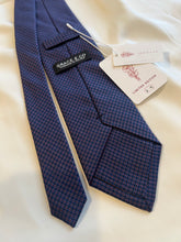 Load image into Gallery viewer, Limited - 2 Left | Men’s Japanese Cotton Necktie in Blue and Brown Houndstooth