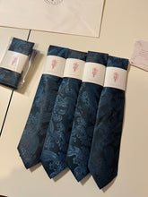 Load image into Gallery viewer, Men’s Necktie in Teal Paisley