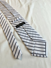 Load image into Gallery viewer, Men’s Necktie in Black and White Stripe