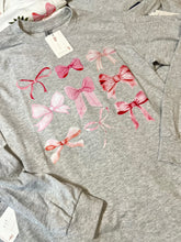 Load image into Gallery viewer, Pink Bows T-Shirt | Long Sleeve Crewneck