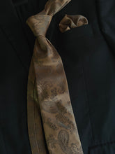 Load image into Gallery viewer, Men’s Necktie in Copper and Black Paisley