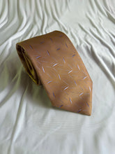 Load image into Gallery viewer, Men’s Necktie in Gold Feather Print
