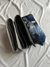 Load image into Gallery viewer, LIMITED Men’s Necktie in Silver Blue Floral