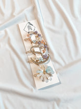 Load image into Gallery viewer, Set of Four Sparkle Pastel Flower Hair Barretes