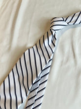Load image into Gallery viewer, Men’s Necktie in Black and White Stripe