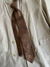 Load image into Gallery viewer, Men’s Necktie in Copper and Black Paisley
