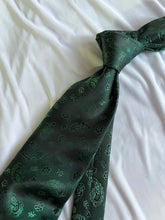 Load image into Gallery viewer, Men’s Necktie in Emerald Paisley