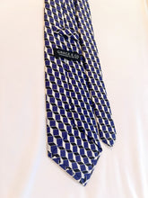 Load image into Gallery viewer, Limited | Men’s Silk Necktie in Black and Blue Geometric Cube