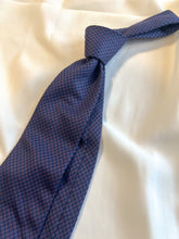 Load image into Gallery viewer, Limited - 2 Left | Men’s Japanese Cotton Necktie in Blue and Brown Houndstooth