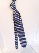 Load image into Gallery viewer, Limited | Men’s Silk Necktie in Black and Blue Geometric Cube