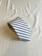 Load image into Gallery viewer, Men’s Necktie in Black and White Stripe