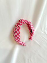 Load image into Gallery viewer, Pink and White Check Headbands | Spring Collection