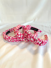 Load image into Gallery viewer, Pink and White Check Headbands | Spring Collection
