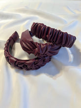 Load image into Gallery viewer, Berry Pleather Headbands | Burgundy Pleather Headbands | Limited Collection