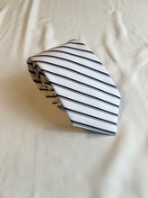Load image into Gallery viewer, Men’s Necktie in Black and White Stripe
