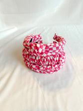 Load image into Gallery viewer, Pink and White Check Headbands | Spring Collection