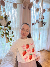 Load image into Gallery viewer, Strawberries and Bows T-Shirt | Long Sleeve Crewneck