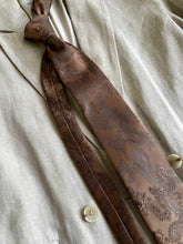 Load image into Gallery viewer, Men’s Necktie in Copper and Black Paisley