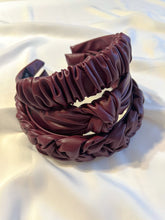 Load image into Gallery viewer, Berry Pleather Headbands | Burgundy Pleather Headbands | Limited Collection