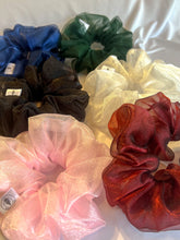 Load image into Gallery viewer, Organza Extra Large Scrunchies | Shimmer Scrunchies | Christmas Collection