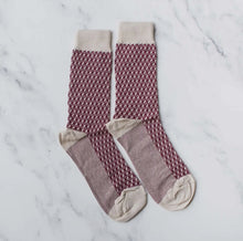 Load image into Gallery viewer, Men’s Dress Socks in Cube Texture