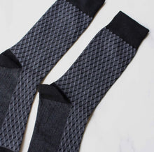 Load image into Gallery viewer, Men’s Dress Socks in Cube Texture