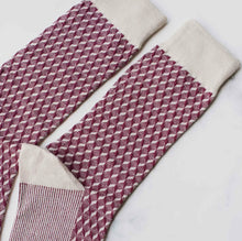 Load image into Gallery viewer, Men’s Dress Socks in Cube Texture