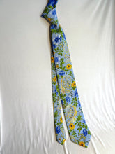 Load image into Gallery viewer, Limited - 2 Left | Men’s Necktie in Blue And Yellow Floral Paisley
