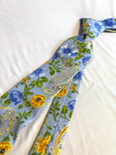 Load image into Gallery viewer, Limited - 2 Left | Men’s Necktie in Blue And Yellow Floral Paisley