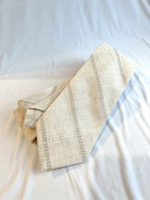 Load image into Gallery viewer, LIMITED Men’s Necktie in Linen Sand | Beige Windowpane Necktie