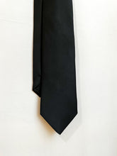 Load image into Gallery viewer, Men’s Satin Necktie in Black | Classic Solid Black Tie