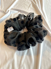Load image into Gallery viewer, Black Dotted Oversized Scrunchie | LIMITED | Extra Large Scrunchie