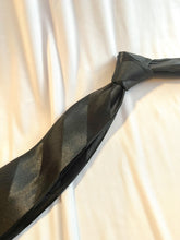 Load image into Gallery viewer, Men’s Satin Stripe Necktie in Black