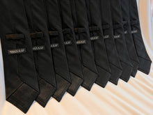 Load image into Gallery viewer, Limited - 2 Left | Men’s Silk Necktie in Black Herringbone | Limited