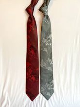 Load image into Gallery viewer, Men’s Necktie in Steel Atlas | Silver Gray Map Tie
