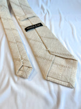 Load image into Gallery viewer, LIMITED Men’s Necktie in Linen Sand | Beige Windowpane Necktie