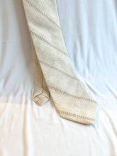 Load image into Gallery viewer, LIMITED Men’s Necktie in Linen Sand | Beige Windowpane Necktie