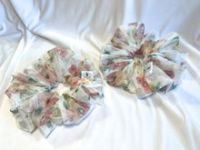 Load image into Gallery viewer, Floral Mesh Oversized Scrunchie | Extra Large Scrunchie