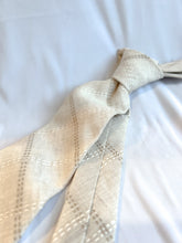 Load image into Gallery viewer, LIMITED Men’s Necktie in Linen Sand | Beige Windowpane Necktie