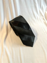 Load image into Gallery viewer, Men’s Satin Stripe Necktie in Black