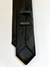 Load image into Gallery viewer, Men’s Satin Necktie in Black | Classic Solid Black Tie
