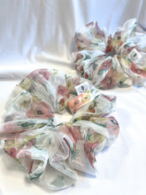 Load image into Gallery viewer, Floral Mesh Oversized Scrunchie | Extra Large Scrunchie