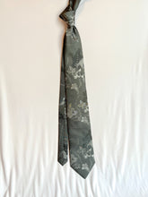 Load image into Gallery viewer, Men’s Necktie in Steel Atlas | Silver Gray Map Tie