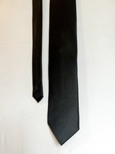Load image into Gallery viewer, Men’s Satin Necktie in Black | Classic Solid Black Tie