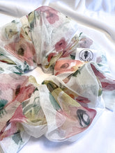 Load image into Gallery viewer, Floral Mesh Oversized Scrunchie | Extra Large Scrunchie
