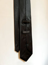 Load image into Gallery viewer, Men’s Satin Necktie in Black | Classic Solid Black Tie